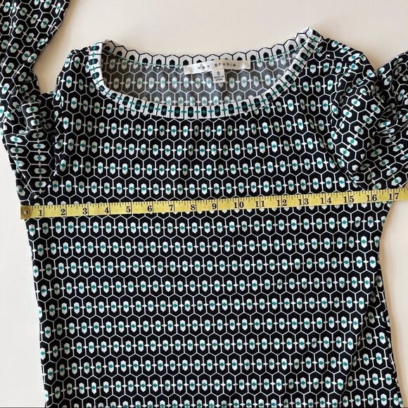 Max Studio Pullover Dress Navy Geo Print, Size S - Picture 8 of 10
